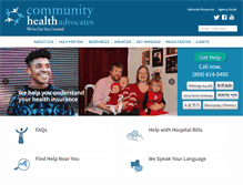 Tablet Screenshot of communityhealthadvocates.org